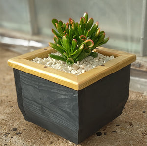 Wooden indoor planter Graphite