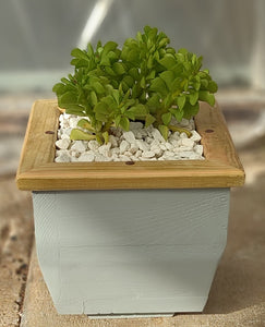 Wooden indoor planter Slate